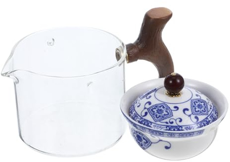 ULTECHNOVO Té De Burbujas Asa Lateral Tetera De Cerámica Vintage Tetera Para Té Granel Casa