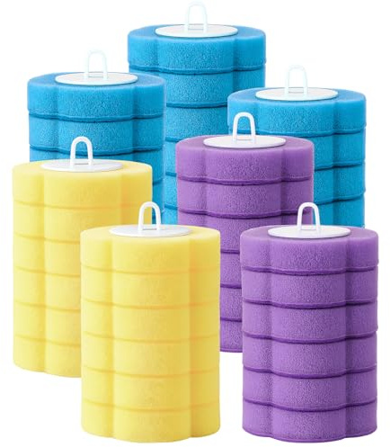 42 PCS Toilet Brush Replacement Head, Disposable Toilet Bowl Brush Refills,Toilet Wand Replacement Heads Cleaner Pads Cleaning System for Sink Bathtub Wash Basin- Multicolor