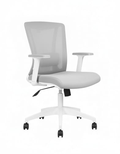 Genérico NIHM Workplace Silla Operativa Ergonómica Jungle | Malla Transpirable, Lumbar 2D Ajustable, Espuma Alta Densidad 40kg/m³, Reclinable 130°, EN 1335 | Silla Escritorio Oficina Blanca
