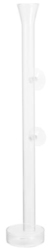JOINPAYA Tubo Alimentación para Camarones de Vidrio Transparente 35 Cm con Bandeja para Pecera, Comedero para Peces y Camarones Acuáticos, Alimentador para Acuario Fácil de Limpiar