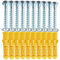 M10x50mm Heavy Duty Masonry Brick Wall Fixing plug + Coach Screw Zinc Plated and Washer,Strong Nylon Wall Plug Steel Bolt KIt for Tv Bracket Aerial Mast Sky Dishes Shelves Mounting (10)