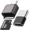 Oblinple Micro SD Kartenleser, USB C Card Reader, Typ C TF Speicherkartenleser, Mini SD auf USB Adapter OTG Kartenlesegerät für PC, Tablet, Laptop, MacBook, Samsung Galaxy Android Handy