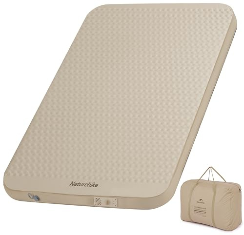 Naturehike Yugu C12 Self Inflating Sleeping Pad with Built-in Electric Pump, 4.7’’ Thick Double Camping Mattress for 2 Person, Fast 45s Inflate/Deflate, Lightweight TPU Sleeping Pad for Tent, Car