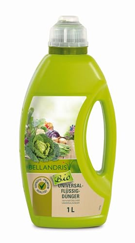 Bellandris Bio Universaldünger 1000ml - Dieser organische Universaldünger eignet sich perfekt für eine regelmäßige Nährstoffversorgung verschiedener Pflanzen während der Wachstumsphase.