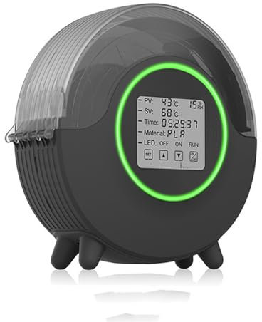 KHZKHC Essiccatore Filamenti Stampante 3D, Scatola Essiccatore Filamenti, Riscaldamento Circolare a 360 °, Prova umidità, Antipolvere, Fino a 70 ° C, Temperatura Tempo Controllato