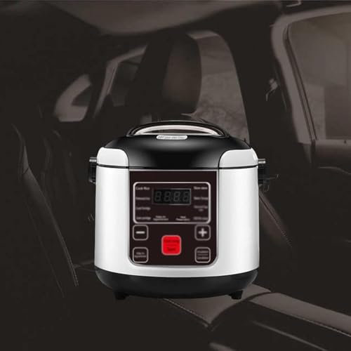 Arrocera pequeña de 12V/24V, arrocera portátil para Viajes en Coche, función de calefacción y Mantenimiento de Calor, Coches, Viajes de Campamento
