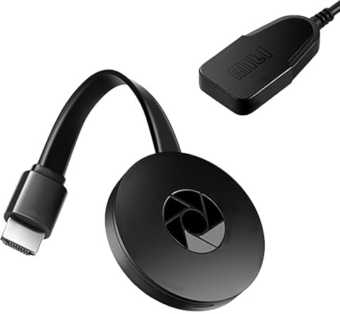 Dongle HDM1 inalámbrico 1080P - Receptor WiFi para streaming de vídeo, compatible con Miracast, AirPlay, DLNA - iOS, Android, Windows, Mac - Pantalla en TV, Monitor, Proyector - 2.4GHz Portátil