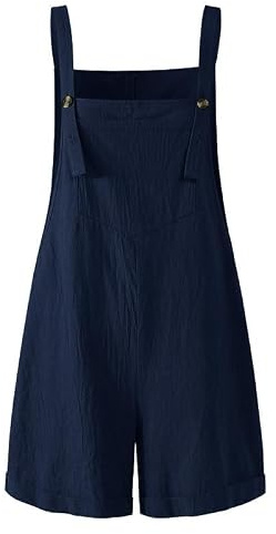 MINTLIMIT Women's Casual Short Overalls Cotton Adjustable Straps Rompers Linen Shorts Jumpsuit Playsuit