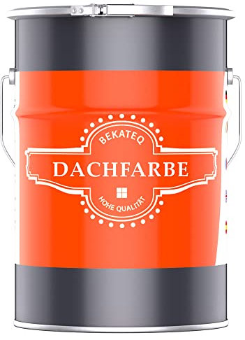 BEKATEQ Dachbeschichtung in Anthrazitgrau 1L Sockelfarbe, Dachfarbe für Dachziegel, Beton, Holz, Eternit, Bitumen - UV & wetterfest, schnelltrocknend, elastisch, hydrophobe Isolierschicht BE-510