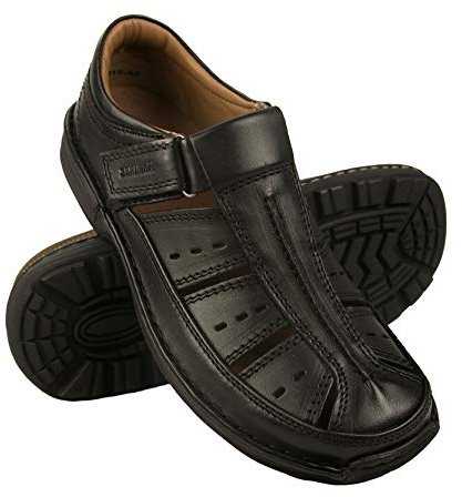Zerimar sandaler för män | trekking sandaler för män | sandaler man vandring | herr lädersandaler | män sommar sandaler, - Varm natt - 41 EU