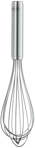 RÖSLE Visp Classic, högkvalitativ omrörare med robust runt handtag, gastronomi, 18/10 rostfritt stål, diskmaskinssäker, längd 25 cm, silverfärger