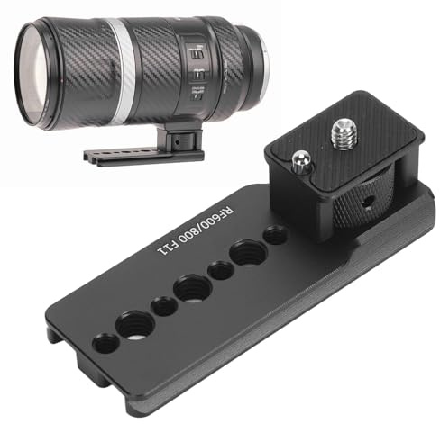 Supporto per Treppiede con Piede di Ricambio per Collare per Obiettivo per Obiettivo RF600mm 800mm F11 IS, Alluminio con Foro da 1/4 3/8 per Piastra a Sgancio Rapido Arca