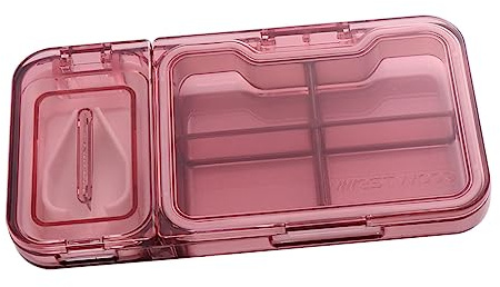 FRCOLOR Kasten Pillentrenner tabletständer tablet holder Pillenaufbewahrung tablets halterung medikamentenkiste Medikamentensplitter Lagerung Schneidekoffer Medikamententeiler Stk rot