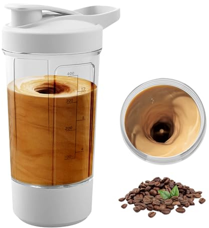 WIYETY Shaker à protéines électrique 450 ml - Rechargeable par USB - Avec échelle de mesure - Sans BPA - Pour boissons protéinées et milkshake