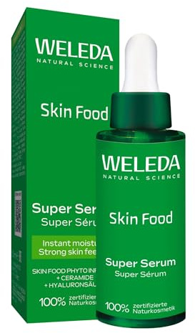 Weleda Skin Food Super Face Serum, Facial Serum with Hyaluronic Acid & Ceramides, Natural Glow Moisturiser, Certified Natural, Vegan, 30ml