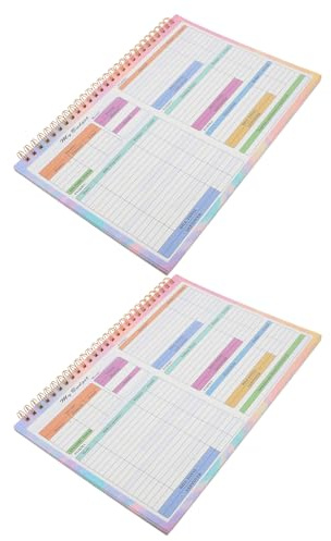 Healeved Lot de 2 Carnets de Budget B5 Organiseur de Caisse Portable Calendrier Budgétaire Mensuel Livre de Comptes Personnels pour Suivi des Dépenses Quotidiennes et Gestion Financière