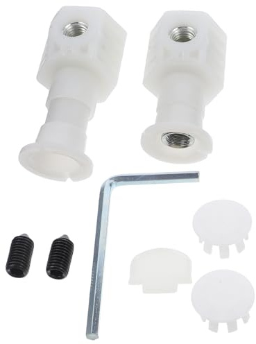 Zerodeko Set Bulloni e Guarnizione per Parete Wc, Kit di Ricambio per Montaggio Laterale, Viti di Fissaggio Antiruggine per Sanitari da Bagno, Confezione