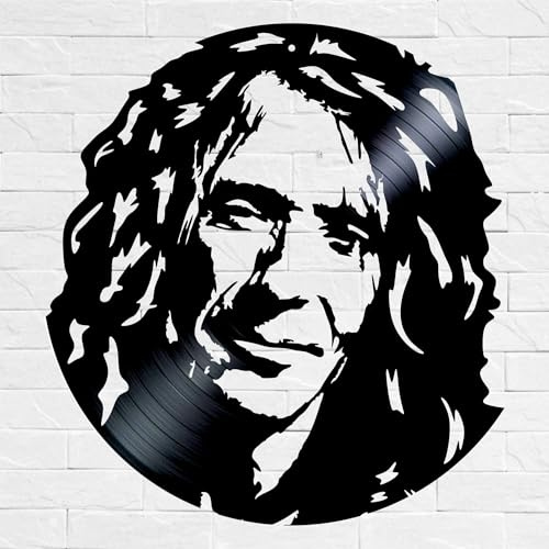 VINY WOODY Silueta de Disco de Vinilo Decoración de Pared Robe Iniesta, Arte de Pared Negro, LP 30 cm