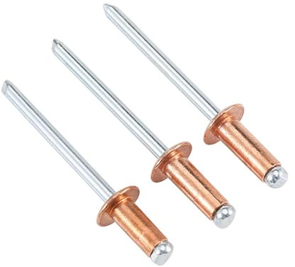 30 Stück Blindnieten, 2,4mm Kupferkappe Stahlkern Popnieten, Rundkopfnieten für Heimwerker, Auto, Möbel, Bau, Schiffe, Maschinen(2.4X6mm)