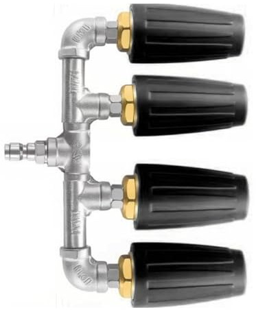 Pulvérisateur de jardin rotatif à 4 voies facile à installer 4000 psi, parfait pour la maison et le jardin et les tâches de nettoyage professionnelles. Arroseur rotatif