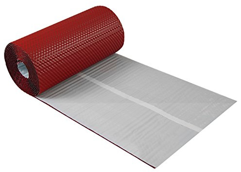 Kaminanschlussband 3D Strukturiertes Aluminium 300 mm x 5 m (Kirsche) | Wandanschlussband, Dach, Kamin, Wand, Schornstein, Butylkleber, selbstklebend, 7 Farben