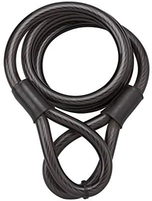 Stöldskyddskabel i stål PVC-hölje för cykel och trädgårdsskydd - motståndskraftig mot skärförsök - längd 1,80 m - diameter Ø 15 mm - diverse färg - THIRARD