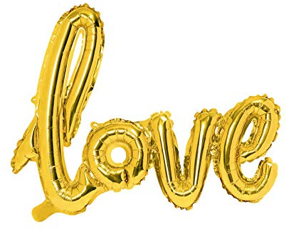 Ballon Foil Mylar Motif inscription Love Or Doré 73 x 59 cm