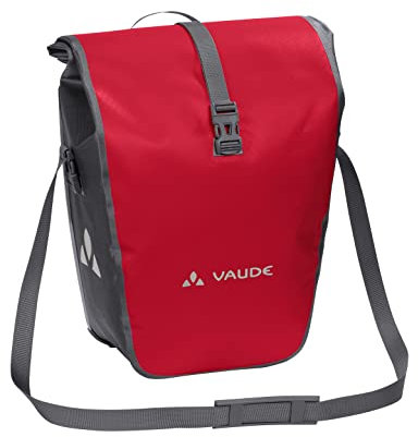 VAUDE Fahrradtasche für Gepäckträger Aqua Back Single 1 x 24 L in Rot, Hinterradtasche wasserdicht, Fahrrad Gepäckträgertasche hinten, einfache Befestigung – Made in Germany