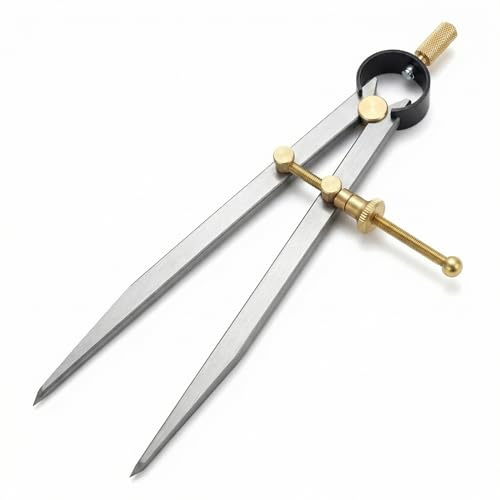 QWORK® Spetscirkel med rivnål, fjäderspetskirkel, 200 mm