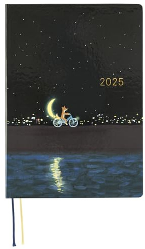 Hobonichi Techo 2025 HON [English/A5 Size/January Start/Planner] Hiroko Kubota: Crescent Moon Delivery