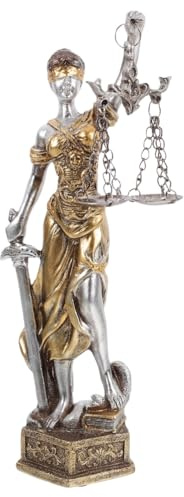 Gatuida Statue Der Justitia Aus Harz Griechische Göttin Gerechtigkeit Skulptur Vintage Dekofigur Für Büro Arbeitszimmer Und Anwaltskanzlei Mythologische Deko Skulpturen Für Heimdekoration