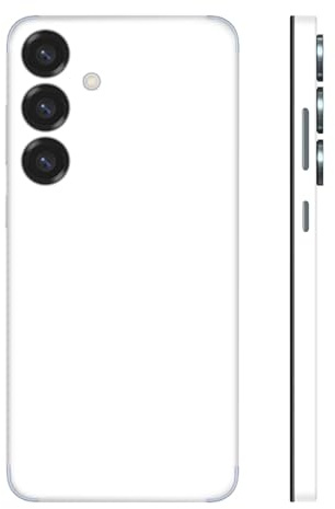 2 Pack Skin Wrap for Samsung Galaxy S25 Plus, Protective Film Phone Stickers Vinyl Decal Color Changing Cover for Mobile's Back, Camera, Frame (White)