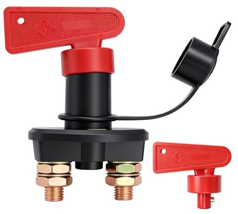 Interruptor Desconexión Batería 12V 150A, Aislador Batería Coche con Llave