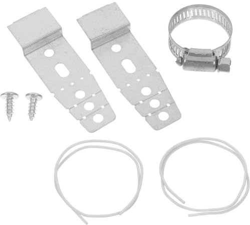 MUCKLILY Supporto di Montaggio per Lavastoviglie, Clip di Fissaggio Laterali, Hardware di Montaggio Sotto Piano, Metallo Argento, Regolabile, per Cucina, Include Istruzioni
