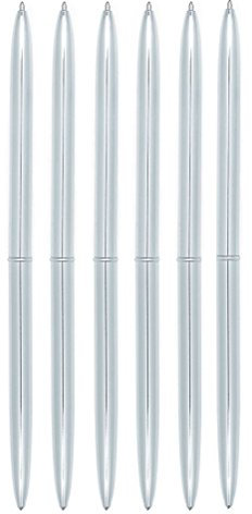 NUOLUX Dual Heads Rotation Metall Kugelschreiber Blue Ink Pen, 6PCS (Silber)