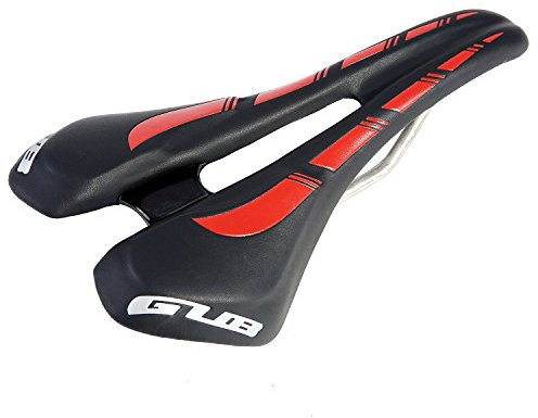 Sport Tent Fahrradsattel Fahrrad Sattel Gel MTB Sattel Bequemer Ergonomische Fahrradsitz Tourensattel Velo Sattel Herren Damen für Rennrad/Mountainbike/EMTB/Dirt Bike, Rot/Schwarz