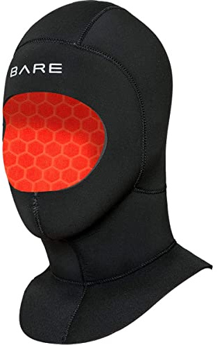 BARE 5MM Ultrawarmth Wet Hood | Designed to be Worn with BARE Wetsuit | Made with Unique Omnired Inner Fabric and Elastek Full-Stretch Outer Fabric | Great for Scuba Diving | Comfortable | L