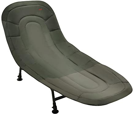 WESTLAKE Particle Bedchair with Adjustable Legs, Swivelling Feet & Comfortable Padding, Angling & Fishing Chair with Durable Steel Frame for All Seasons
