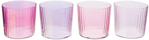 LSA International Gems Tumbler 310ml Assorted Garnet | Set of 4 | Mouthblown & Handmade Glass | Hand Painted | GM02, Yarn