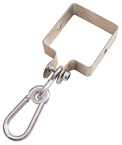 ROG garden-line 2 x fascetta per altalena con gancio a moschettone per travi a quattro canali, 9 x 9 cm