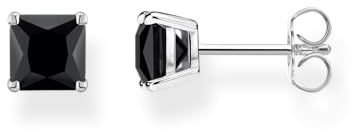 THOMAS SABO Ohrstecker schwarzer Stein Recyceltes 925 Silber H2174-024-11
