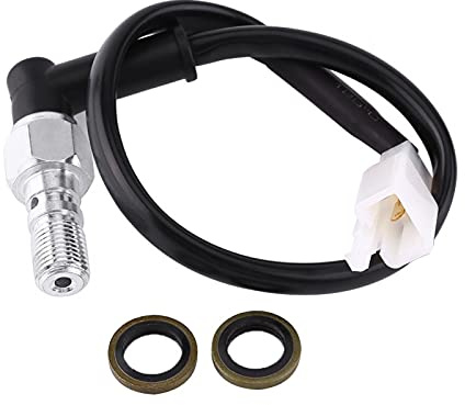 Interrupteur de frein hydraulique, interrupteur de feu arrière haute sensibilité résistant à l'usure pour moto(Fil épais M10*1.25MM)