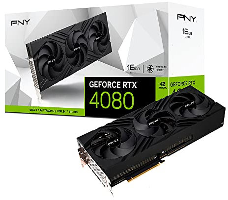 PNY Carte Graphique GeForce RTX 4080 16GB Verto Triple Fan - Noir