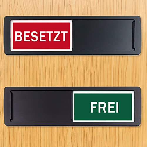 2 Stücke FREI/BESETZT Schild mit Schieber, Vacant Occupied Schiebeschilder, Klebeschild, für Büros, Toilette, 17.8 x 5cm
