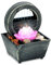 Oramics LED Zimmerbrunnen Lotusblume Indoor Tischbrunnen mit Wasserfall, Leuchtender Brunnen als Wohnzimmer Deko, Entspannung pur im Wohn-, Arbeits- und Schlafzimmer (Lotusblume)