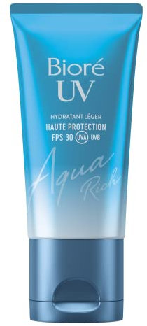 Bioré Aqua Rich UV FPS30 PA+++ - Haute Protection UV au Quotidien & Hydratation - Crème solaire visage - Acide hyaluronique - Texture non grasse et invisible - Tous types de peaux et carnations