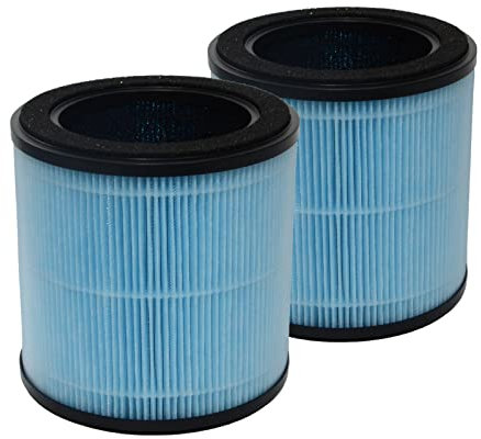 PUREBURG Ersatzfilter kompatibel mit Homvana H201 und TEC.Bean JH50G-M Luftreiniger, 2 Stück H13 HEPA 2-in-1 Aktivkohle, 3-stufige Luftfilterung, Staub und VOC
