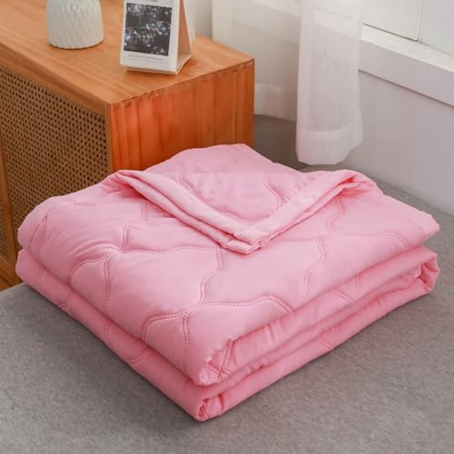 DOTBUY-SHOP Bettüberwurf Steppdecke Drucken Tagesdecke Leichte Tagesdecken mit Präge Wohndecke aus Gesteppt Bettdecke Bettbezug für Einzelbett Doppelbett (Rosa,180x200cm)