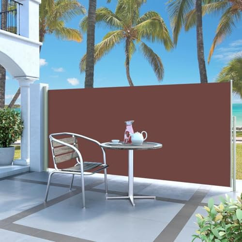 Furniture Home Tools Ausziehbare Seitenmarkise 140x300 cm Braun