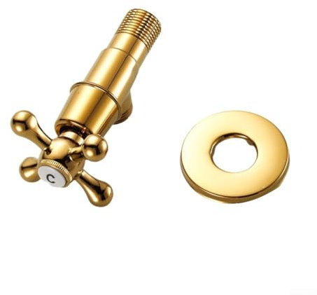 Valvola a triangolo in ottone per bagno, valvola a triangolo Valvola di arresto dell'acqua calda e fredda Valvola ad angolo retrò